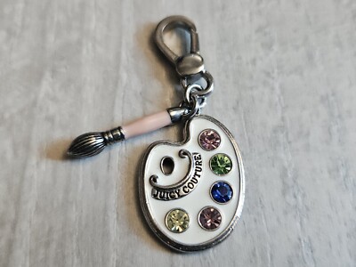   Juicy Couture Painter's Palette Charm w/ Paint Brush, Y2K vintage