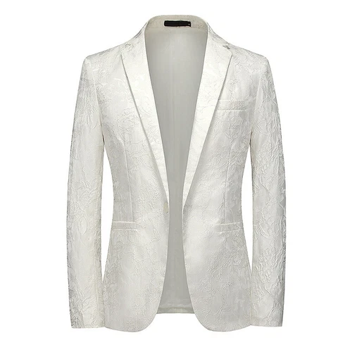 Hombres Formal Cena Fiesta Baile de graduación Abrigo Prendas para el torso Calce Esmoquin Vestido Chaqueta Traje Blazer - Imagen 1 de 14