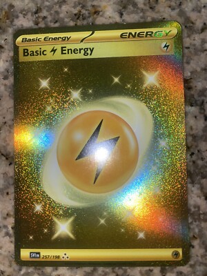 gold energy pokemon card scarlet and violet NEW Pokémon Scarlet and Violet Electric Energy Gold secret rare 257/198 IN  HAND
