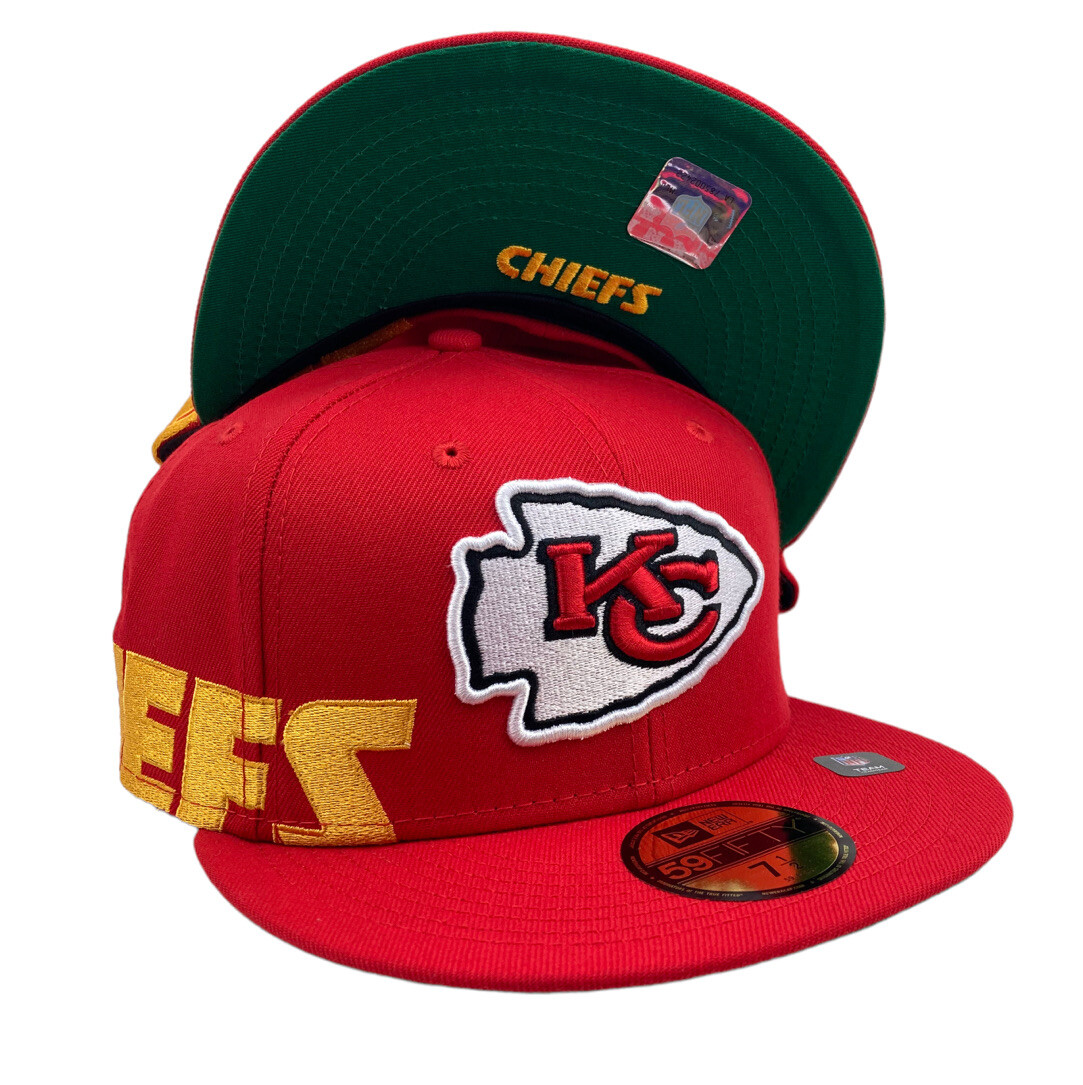 キャップ NFL Kansas City Chiefs parka & cap Kansas City Chiefs Red Side Split New Era 59fifty fitted NFL hat