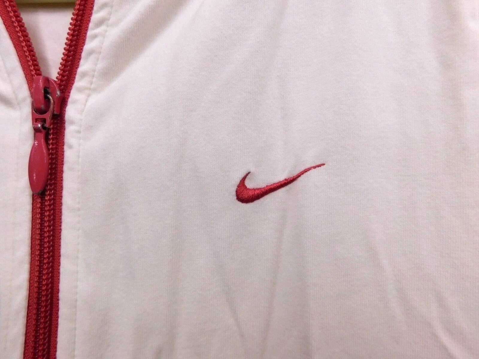 Nike Youth XL 16 Y2K Off White Rosa Swoosh Felpa con Cappuccio Track Jacket
