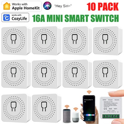 16A ZigBee WiFi Mini Smart Schalter Modul Relais Lichtschalter  Unterputz Alexa