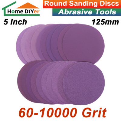 60 Flocking Rocks 5 Inch Sand Paper Flocking Sandpaper Grit 60-10000 For Wood/Metal ...