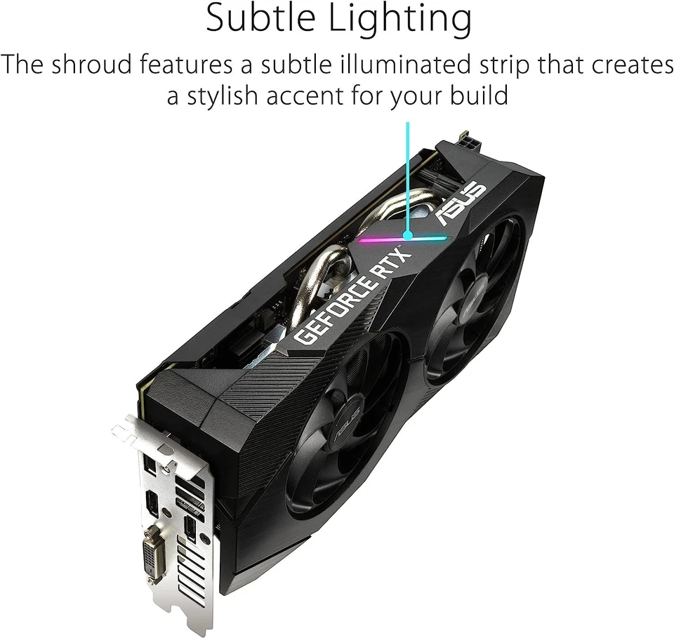 ASUS Dual GeForce RTX 2060 EVO Graphics Card 12GB GDDR6 PCIe3.0 Auto-Extreme GPU - Image 4 of 4