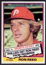 1976 Topps Baseball Card #58T Ron Reed TRADED Philadelphia Phillies EX
