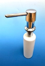 Soap Dispenser Pump Action Polished Chrome brass Kitchen Worktop - Sink or Basin