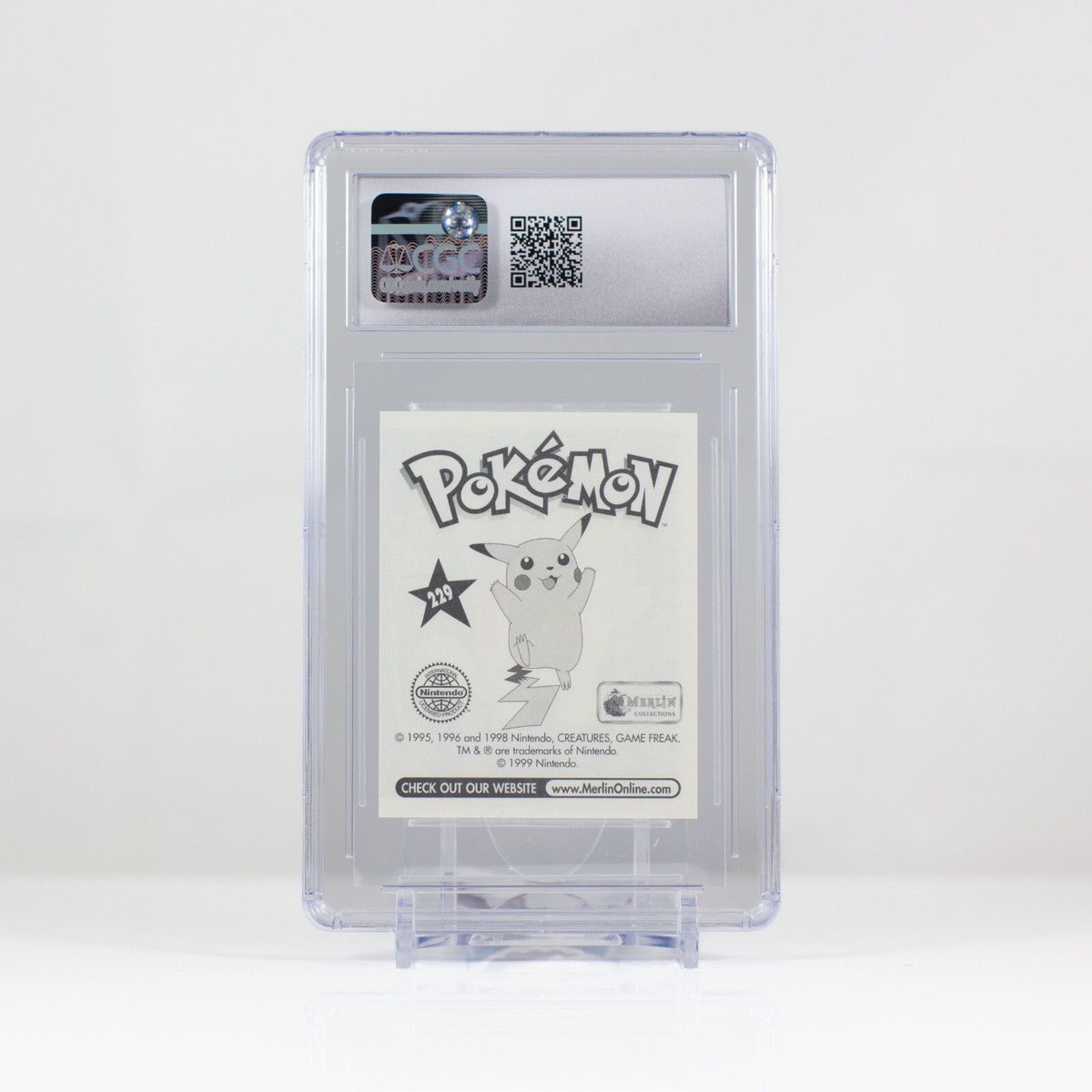【CGC10】Merlin ピカチュウ ステッカー CGC 10 GEM MINT Pikachu S6 Merlin Series 1 Holographic Sticker