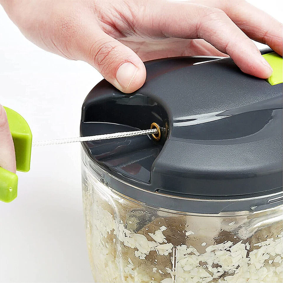 Zerkleinerer Multi Gemüseschneider Zwiebel Manuell Gemüse 3/5-Klingen Universal - Bild 3 von 4