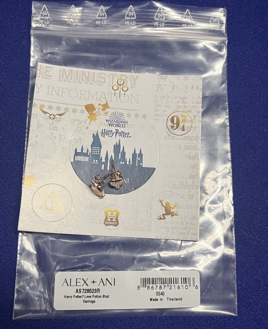 Alex And Ani Harry Potter Rose Gold Love Potion Earrings NEW UK