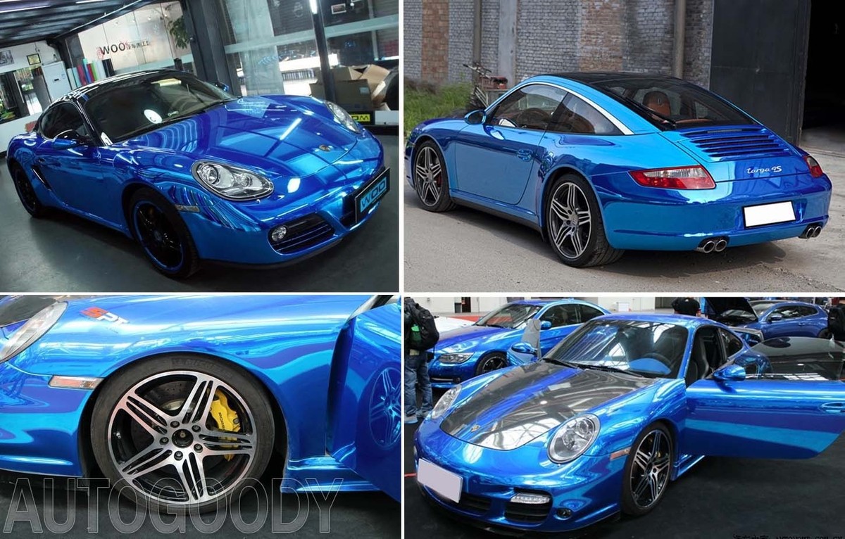 96 X 60 Blue Chrome Mirror Vinyl Film Wrap Sticker Decal Stretchable 8ft X 5ft Xuvyxfzdwvguqflx