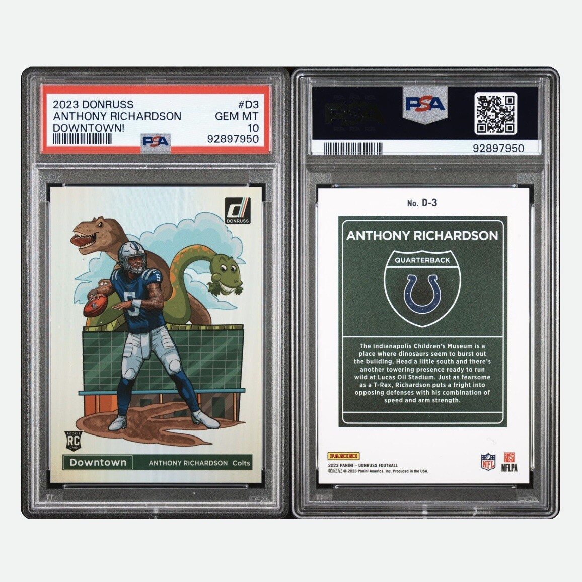 2023 Donruss Anthony Richardson RC Downtown PSA 10 Gem Mint Rookie