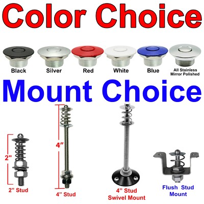 Quick Latch Hood Pin Push Button Latches Pro Series  Hood Latch Bumper Fender