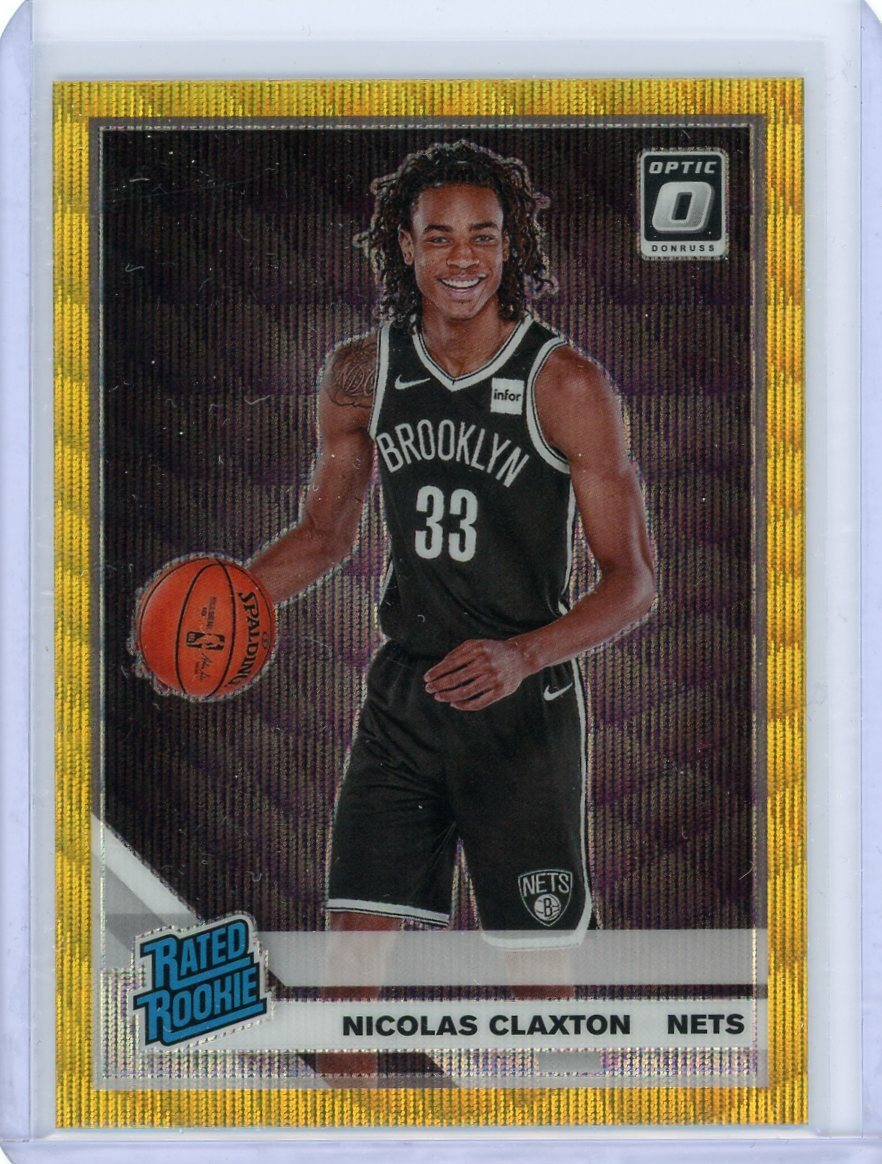 2019/20 Donruss Optic TMALL Gold Wave Rookie #171 Nicolas Claxton