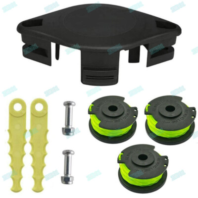 For Ryobi RAC143 36V Gras Trimmer Spule 3 Packung + RAC155 Schwerlast Klinge