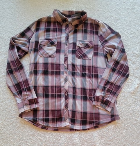 Damen Como Vintage weiches kariertes Flanellhemd Gr. L