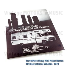 1978 TEC Travel Mate-Chevy Mini Motor Homes UNCIRCULATED RV Camper Brochure 
