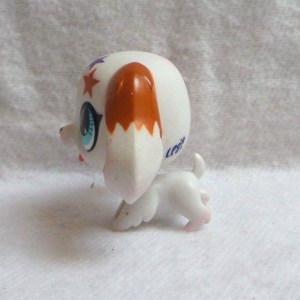 LITTLEST PETSHOP LPS #2688 Hasbro Chien Epagneul Cocker Blanc Caramel Yeux Bleu EUR 4,90 - FR