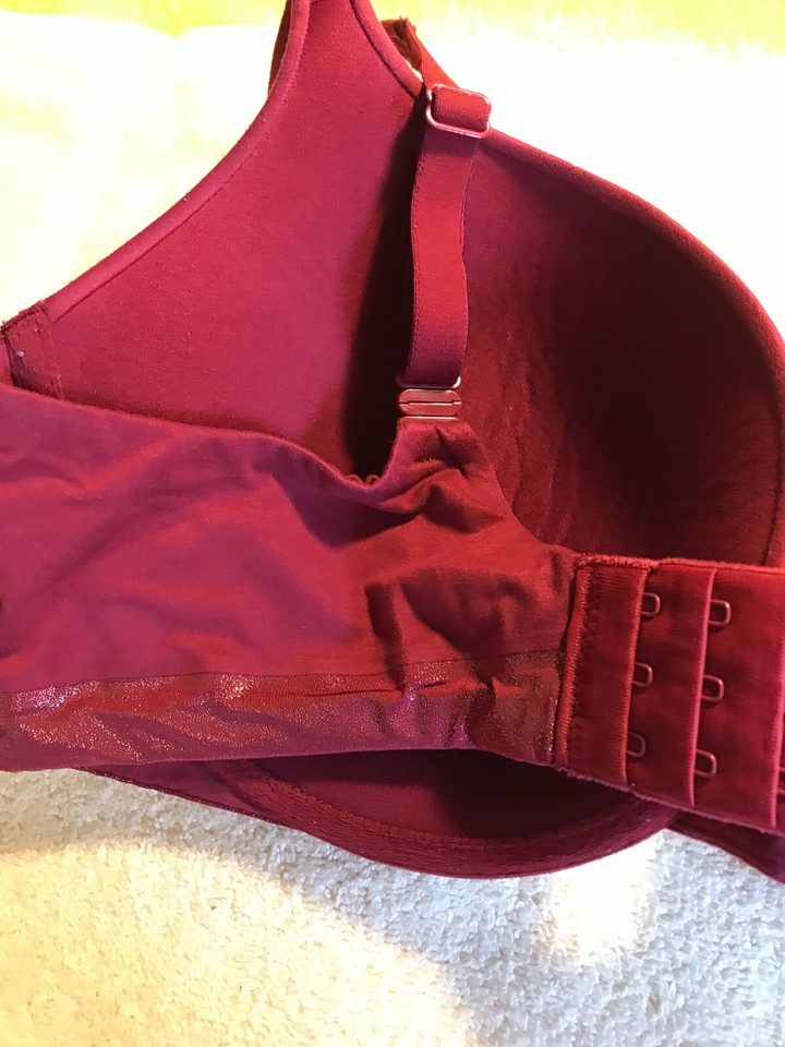VICTORIA’S SECRET PERFECT SHAPE PADDED UW BRA WOMENS SZ 36DD Maroon FR