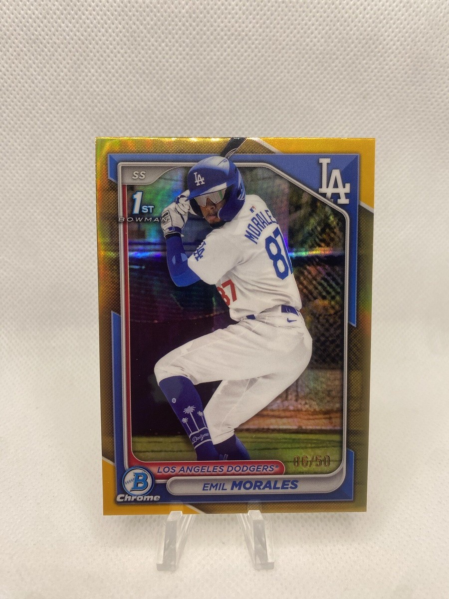 Emil Morales 2024 Bowman Chrome 1st TRUE GOLD Refractor #/50 