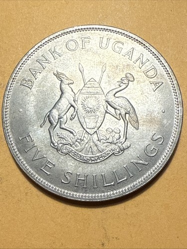 Bank Of Uganda Five Shillings Unc FAO Commemorative Crown - Dated 1968 - Bild 2 von 2