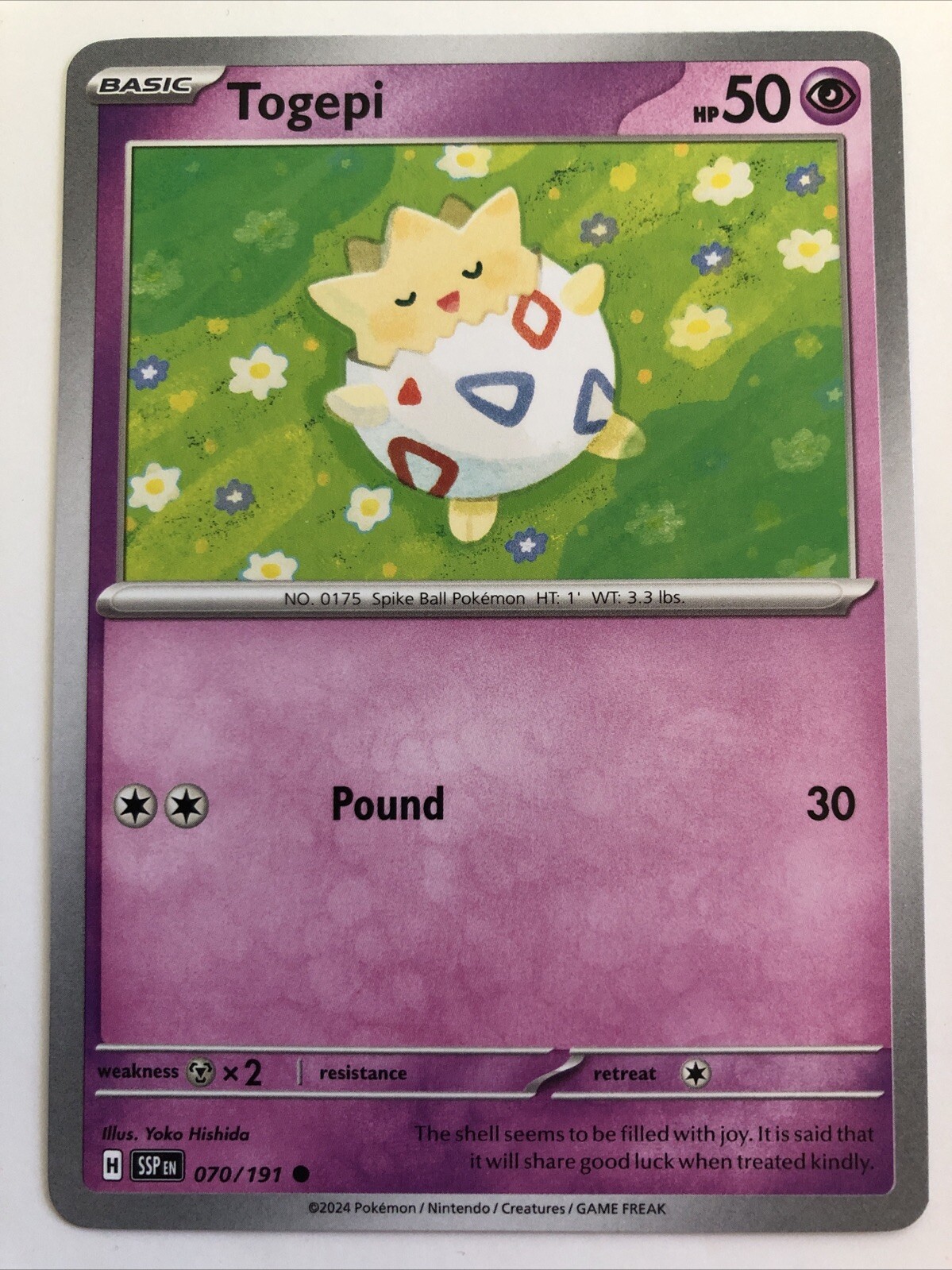Pokémon TCG Surging Sparks Togepi 070/191 NM