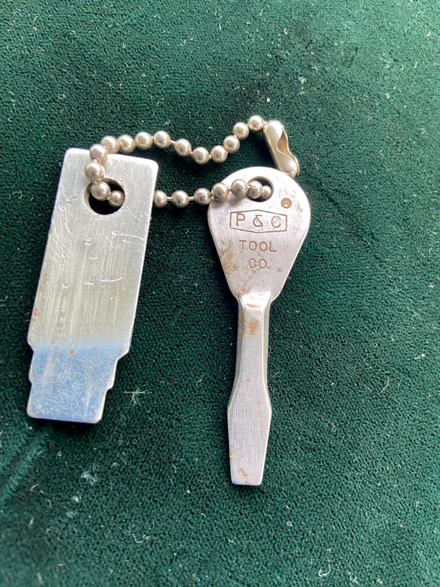 P&C TOOL ビンテージ ドライバー キーホルダー スタンレー PROTO P & C Tool Co. (Plomb, Proto) Flathead Key Chain Screwdriver Booth