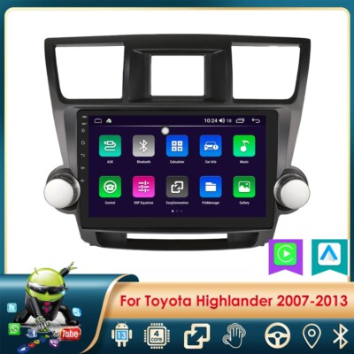 10.1'' Android12 Car Radio Stereo GPS For Toyota highlander 2007-2013 CarPlay SWC