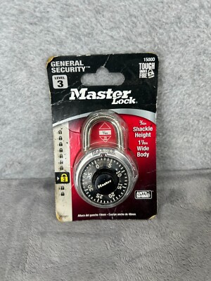 Master Lock Level 3 General Secure 1500D Dial Combination Padlock Anti Shim