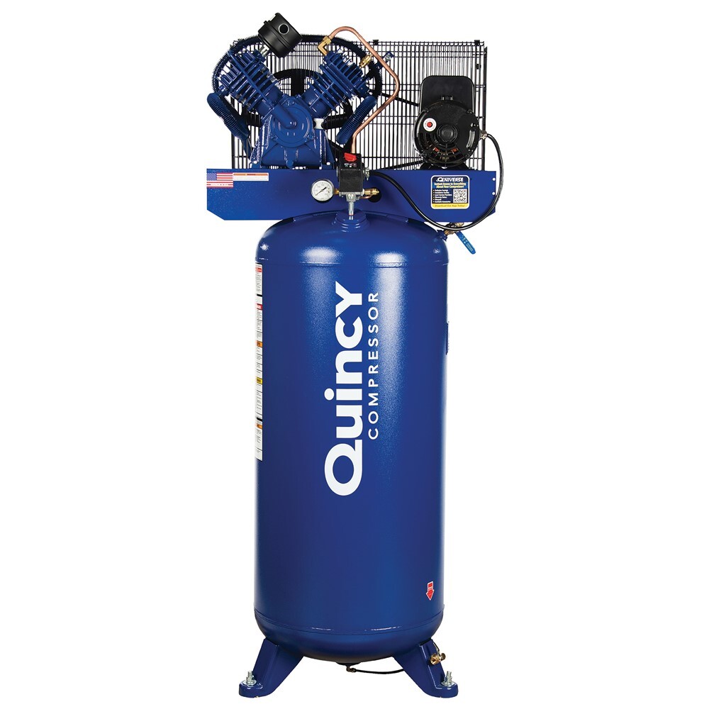Quincy 5HP 2-Stage 60-Gallon Air Compressor, USA #8805-39DS