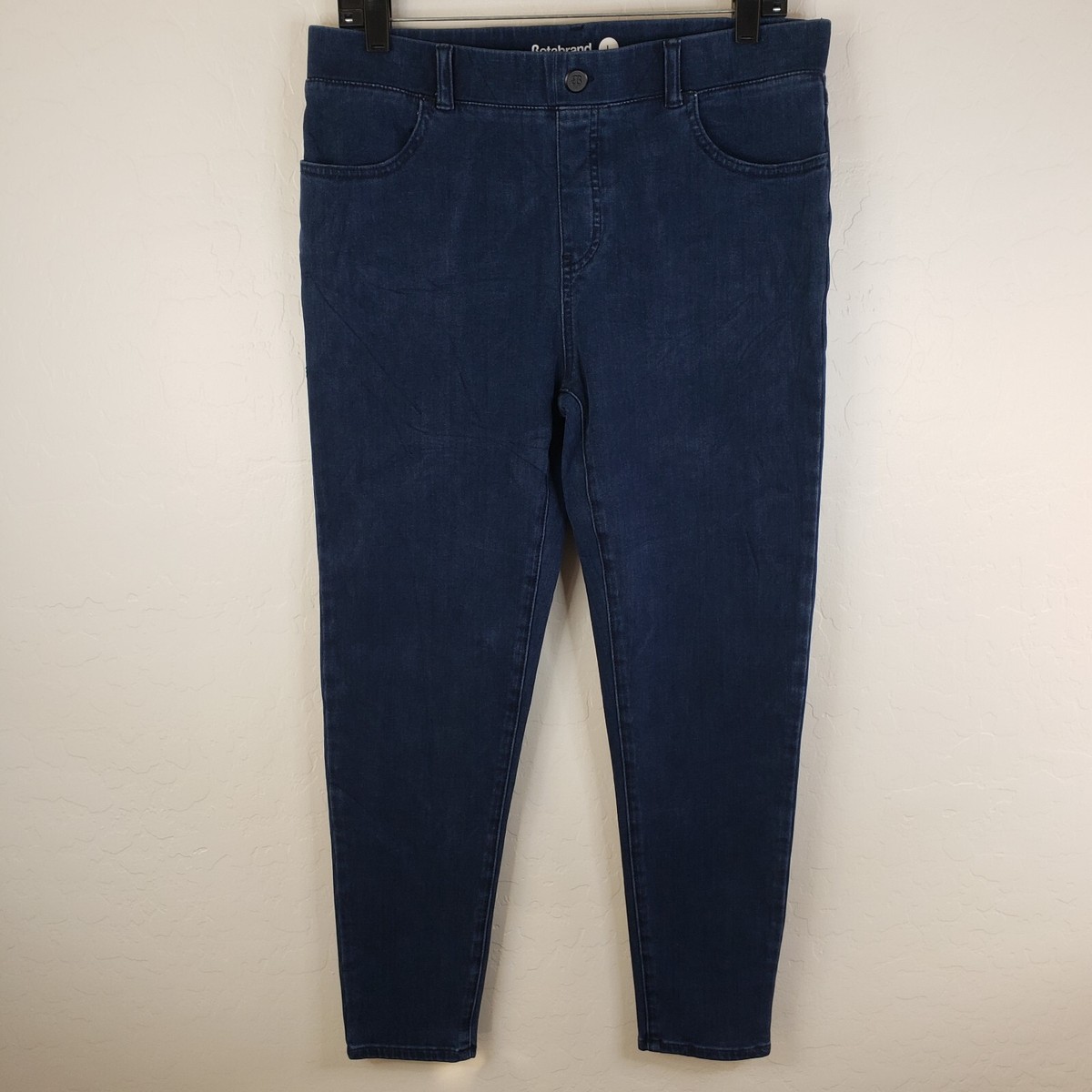 Betabrand 32x26 Pull On Blue Dark Wash Jeans Women's Large Skinny Yoga Denim