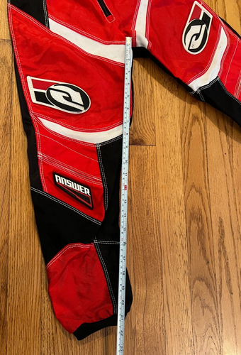 Answer Racing Kids Motocross Pants Youth Sz 26 Red Black Motorcycle Dirtbike - Picture 13 of 16