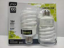 2 pack Spiral Dimmable 23 watt - 100 watt equivalent, 10,000 hours of life Bulbs