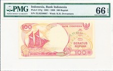 Bank Indonesia Indonesia 100 Rupiah 1992  PMG  66EPQ