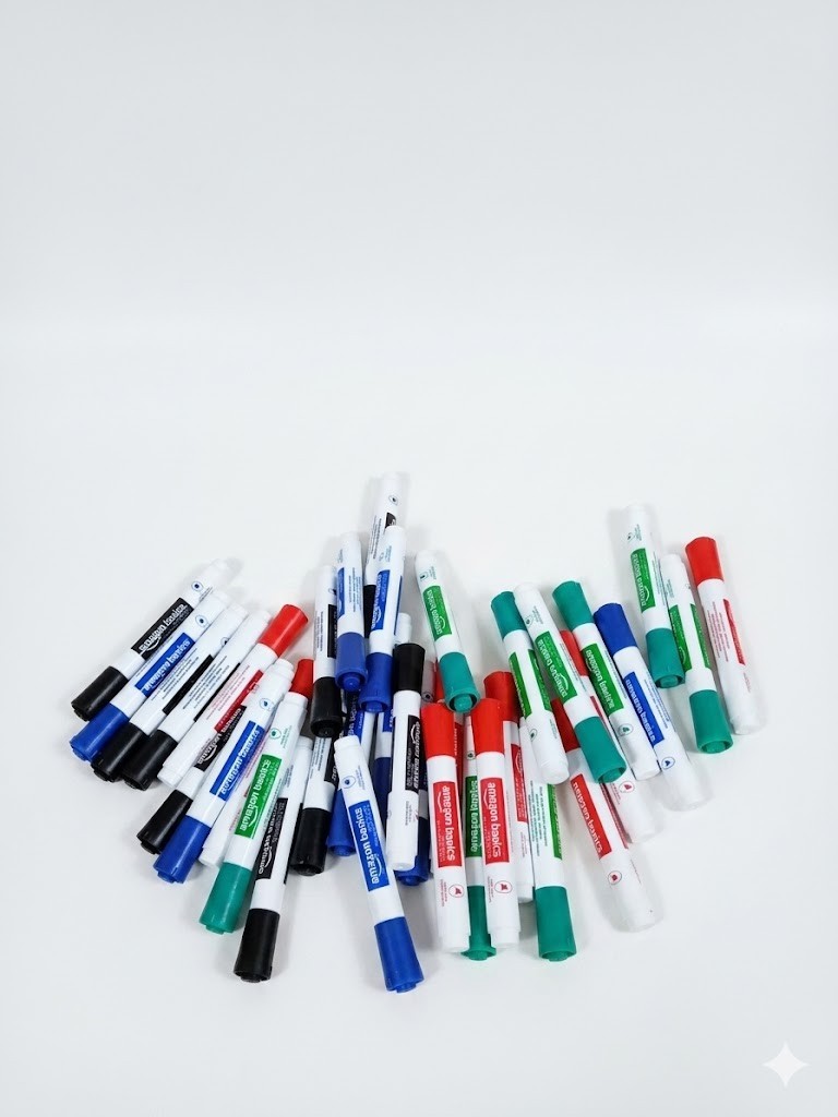 Amazon Basics Low Odor Dry Erase Markers Chisel Tip Assorted Multicolors New