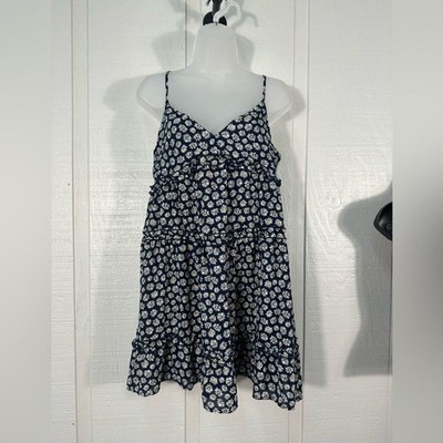 ROWA Navy Floral Spaghetti Strap Babydoll Dress Size XL NWT