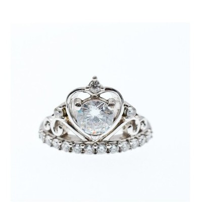 925 Sterling Silber CZ ''Herz der Königin'' Ring Größe 7