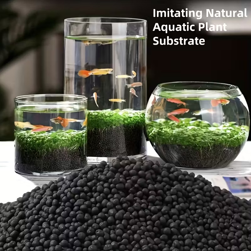 Natural Black Aquatic Soil - High-Quality Clay-Based Substrate for Freshwater
