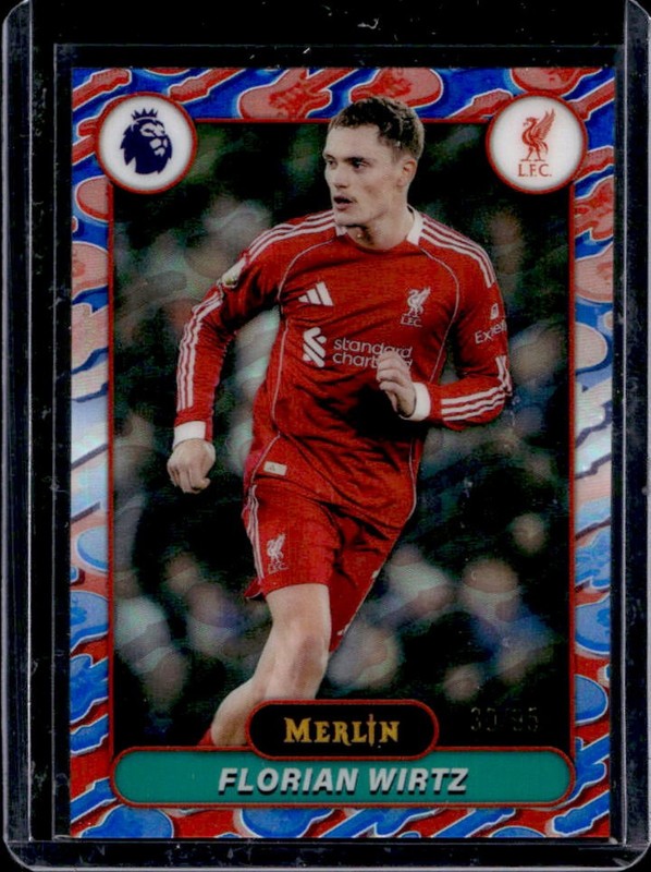 2026 Topps Merlin Premier League Florian Wirtz Battle of Britpop Refractor #/95