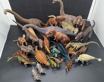 Schleich Papo Dinosaurier Konvolut 25 Teile Dinosaurs T-Rex Brachiosaurus usw.