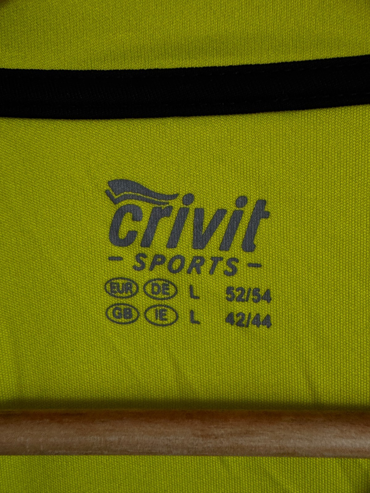 Crivit Sports Neon Yellow & Black Performance T-Shirt image 5