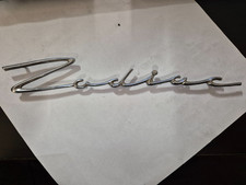 206E-7342514-B Ford Zodiac MK2 Chrome Badge Emblem Script Intact 1956 - 1962