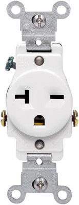 Single Receptacle Outlet Commercial Specification Grade Smooth Face 20 Amp 250 V