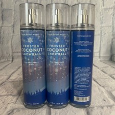 3 Bath  Body Works Frosted Coconut Snowball Fine Fragrance Mist 8 fl oz NEW