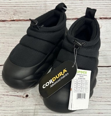 RARE Croc Black Overpuff Cordura Shorties Men's 7 & Woman's 9