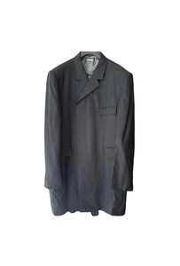 THOM BROWNE Grey TWILL WOOL CLASSIC CHESTERFIELD OVER COAT 58 6 3xl Rare!!