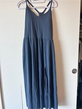 HALARA Slate Blue Spaghetti-Strap Maxi Dress