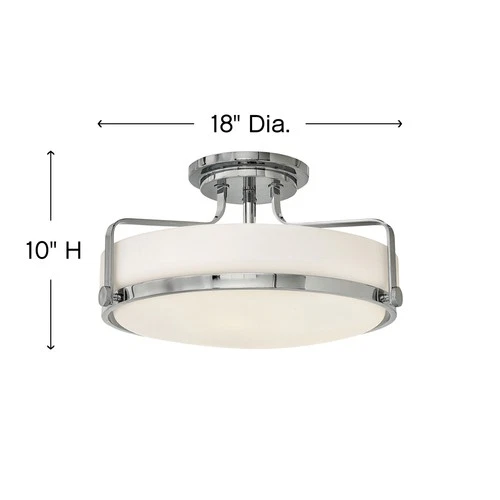 Hinkley Lighting 3643 Harper 3 Light 18"W Semi-Flush Bowl Ceiling - Bronze - Picture 5 of 10