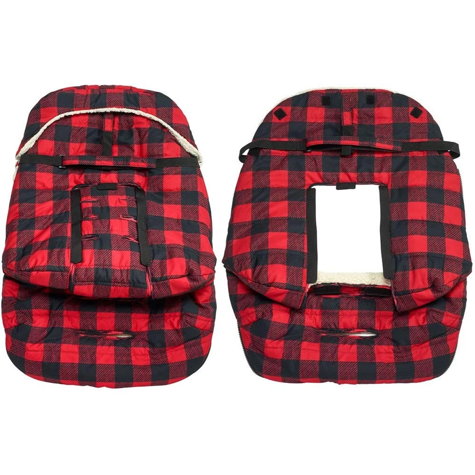 JJ Cole Bundle Me Winter Baby 26x22x1 pulgadas (paquete de 1), Red Buffalo Check  Foto 3 de 4