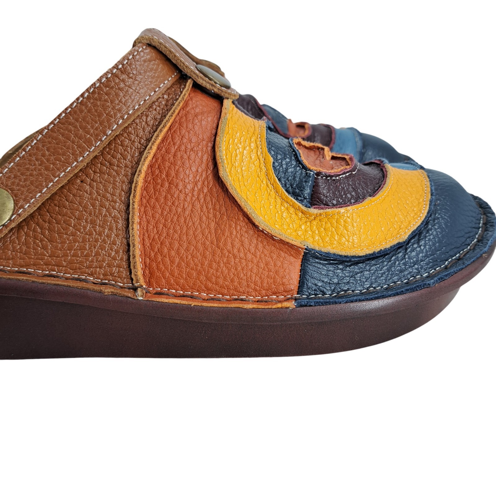 Spring Step Lollipop Patchwork Leather Clogs Slid… - image 13