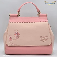 Loungefly Disney Winnie the Pooh Piglet and Pooh Pink Crossbody Bag New
